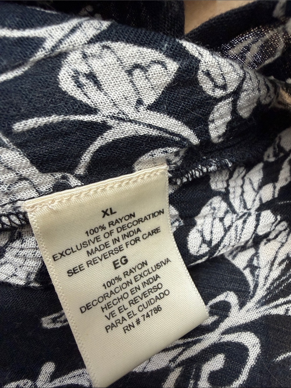 Bila Black and Ivory Printed Sleeveless Midi Dress - Picture 6 of 6